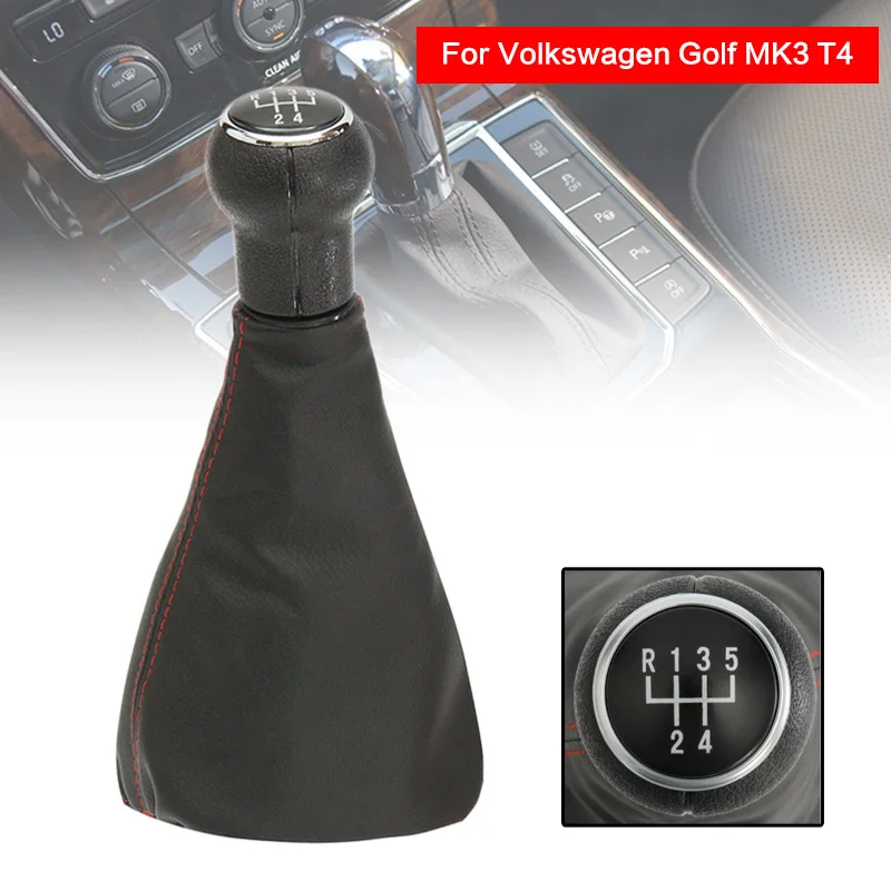 For Golf 3 MK3 T4 1992-1998 5 Speed Gear Shifter Knobs Lever Gaitor Boot Stitching Type Gear Shift Knob Cover