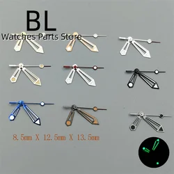 BLIGER Skeleton Watch Hands Black Silver Blue Pointer With C3 Green Luminous Fit NH34 NH35 NH36 NH39 ETA Miyota Mingzhu Movement