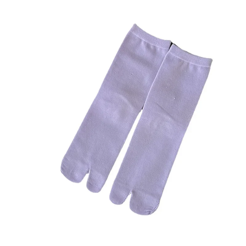 Multicolour Candy Colors Two-toe Socks Women Mid-tube Cotton Flip-flops Toe Socks