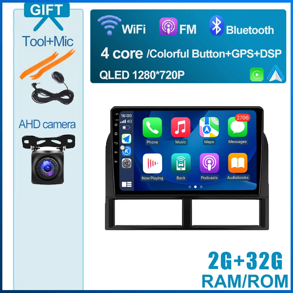 Carplay Android 15 Autoradio Voor Jeep Grand Cherokee II WJ 1998-2004 Multimedia Stereo Speler WiFi GPS navigatie Bluetooth