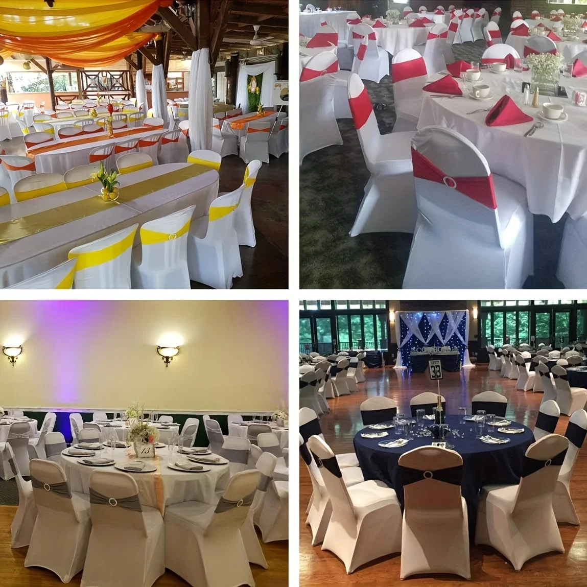 50-حزمة كرسي مرن عقدة التعادل القوس مشبك الزفاف الديكور زر كرسي الغطاء الخلفي فندق مقعد المنزل ديكور حديث