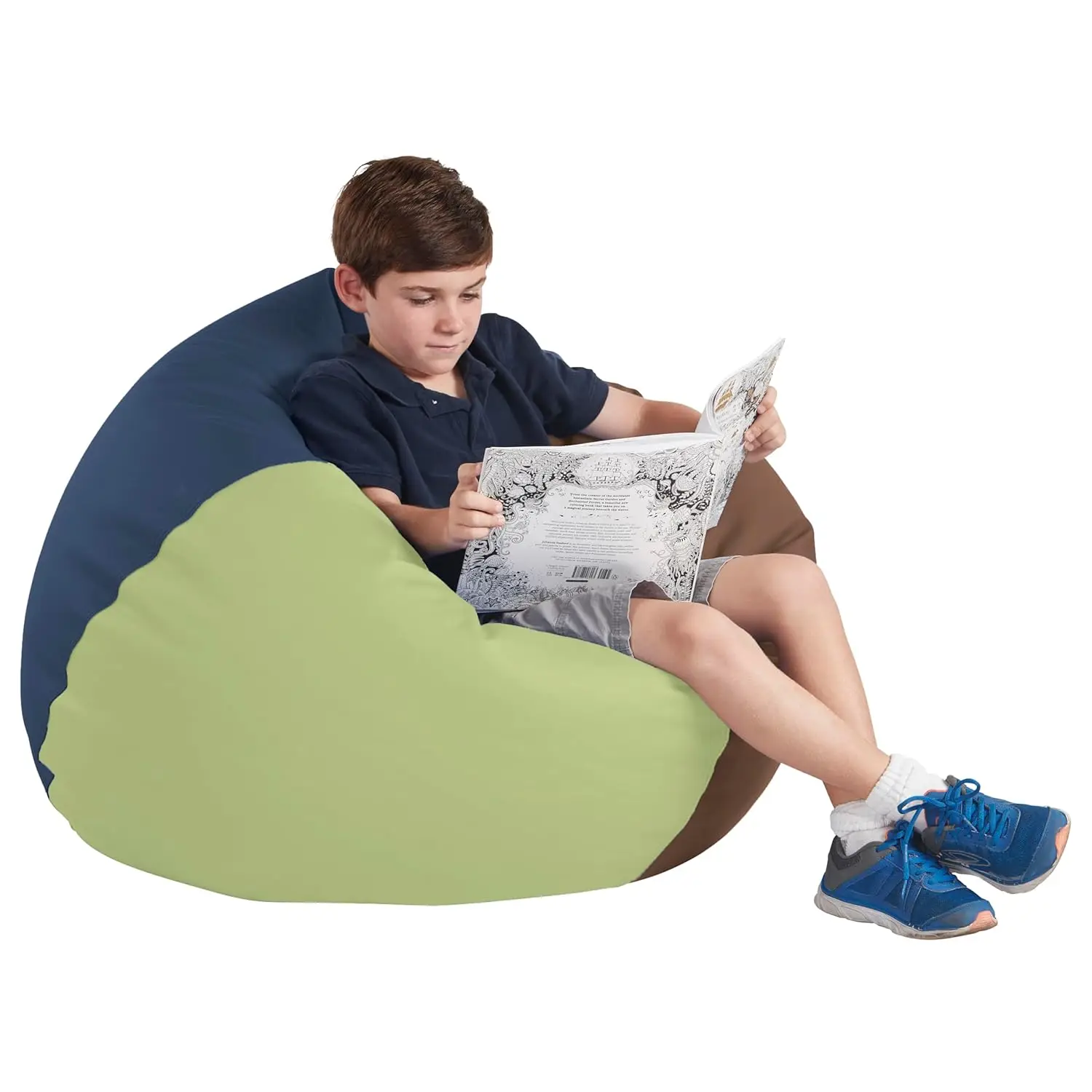 

Кресло-мешок 35 дюймов для детей, подростков и взрослых – удобная мебель с наполнителем из пенополиуретана для дома или библиотеки