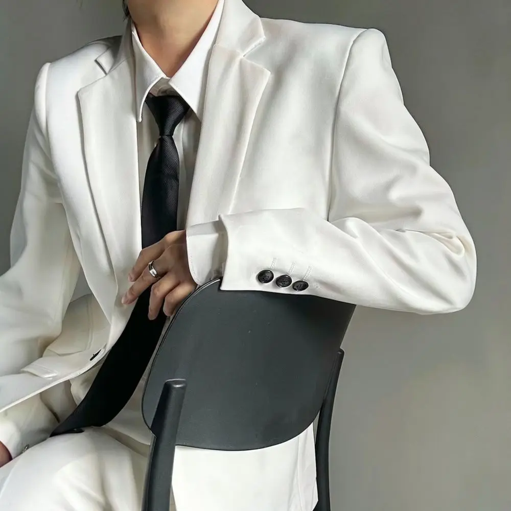 Kids Pre Tied Wool Zipper Tie Easy Wear Necktie Solid Color Black Red Professional Casual Formal Wear Daily Accessory
