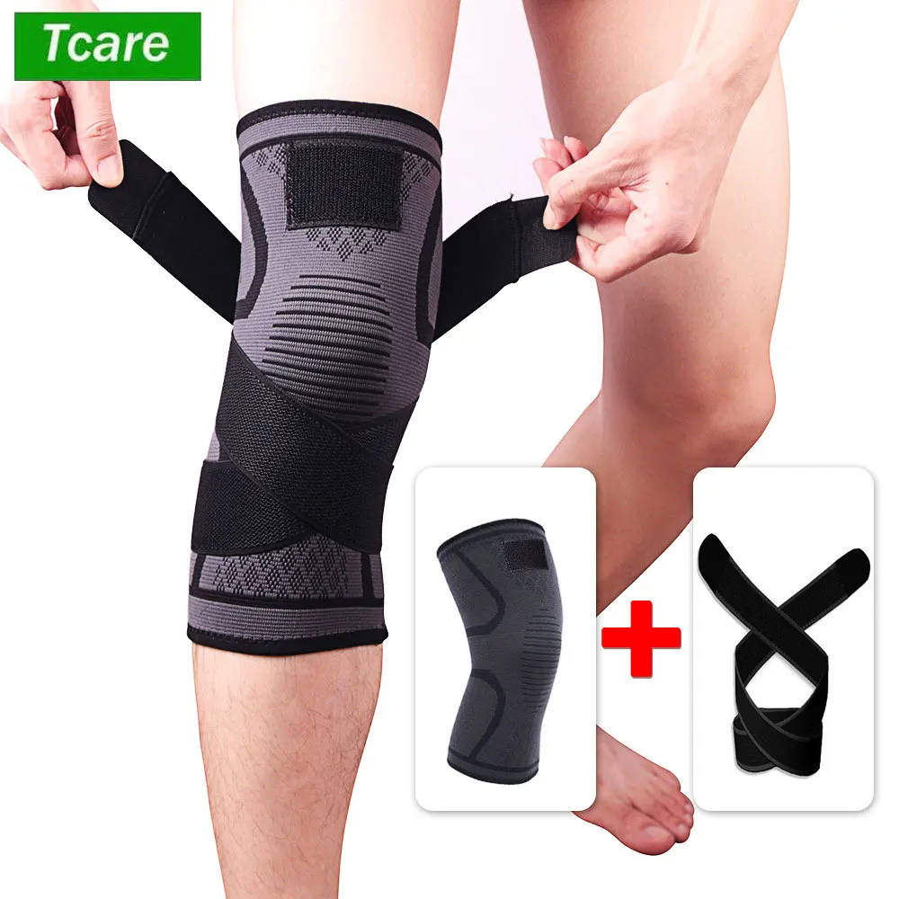 

Tcare Professional Sports Kneepad Pressurized Elastic Knee Pads Support Gym Fitness Gear Basketball Volleyball Brace Protector