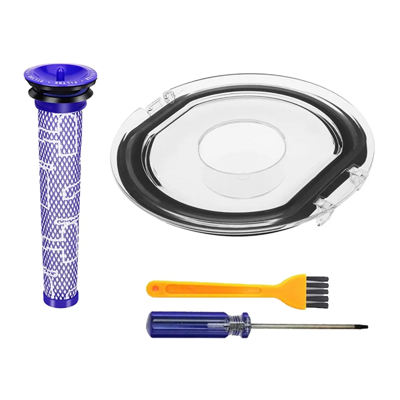 

【Must-Haves】For Dyson V7 V8 Vacuum Filter+Dust Bin Lid With Sealing Ring Vacuum Cleaner Dirt Cup Replacement Accessories Kit Pre