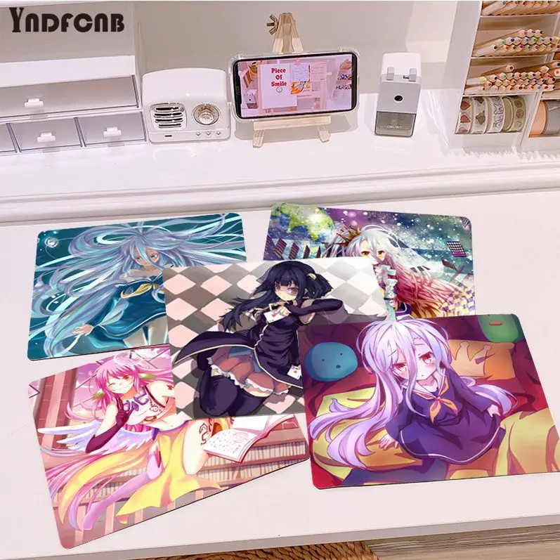 

No Game No Life 25x29cm Small Keyboard Mat Table Mat Students Gabinete PC Gamer Desktop Mouse Pad For Teen Girls Bedroom