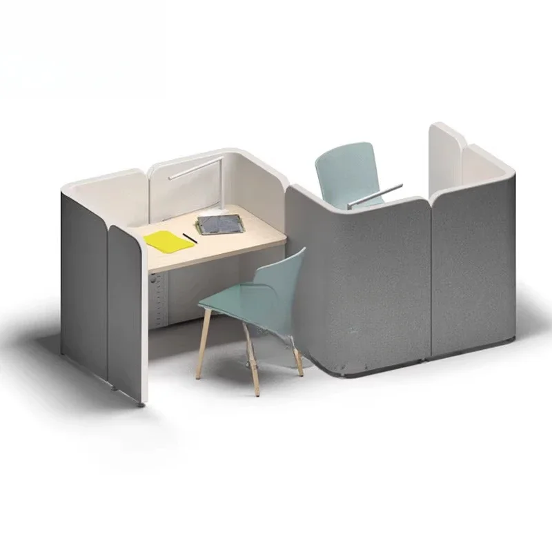 Shared desk enclosed fabric light luxury high-end privacy work table