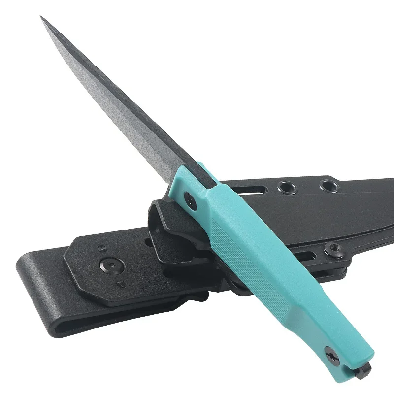 KB 5500 Многофункциональный маленький прямой нож с лезвием 9Cr13Mov, нейлоновая ручка из волокна, незаменимый для кемпинга, барбекю, вечеринок