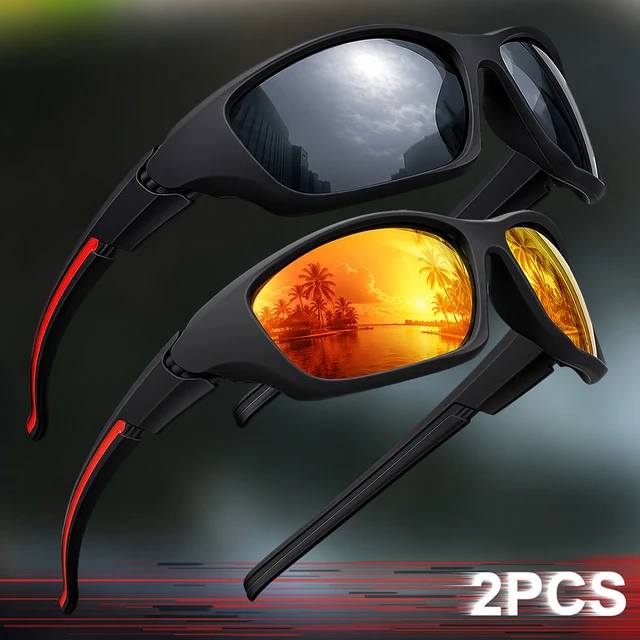 2 szt. Zaawansowane, modne okulary przeciwsłoneczne z polaryzacją w stylu cool fantasy, męskie i damskie, do sportów outdoorowych, jazdy na rowerze, wędkowania, pieszych wędrówek, golfa.