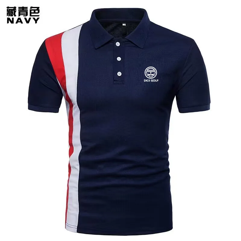 

Summer men's quick drying breathable POLO shirt Sports men's ball shirt Business casual men's striped shirt