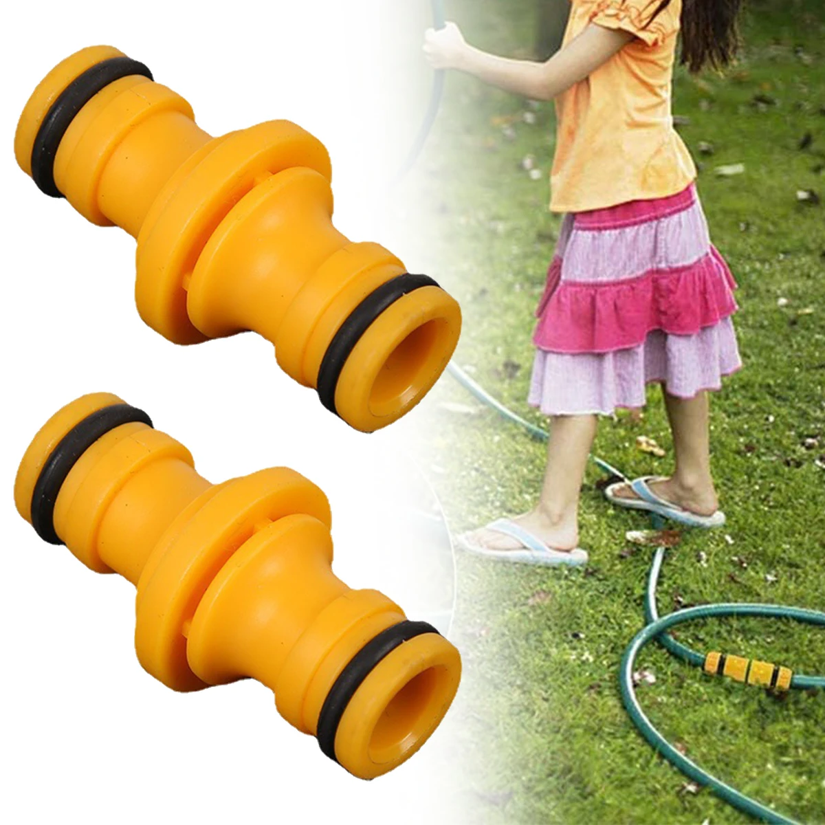 2pc Upgrade Connector Hose Fittings Pipes Hoses Plastic Accessories Garden Hose Pack Of  Garden Brand New