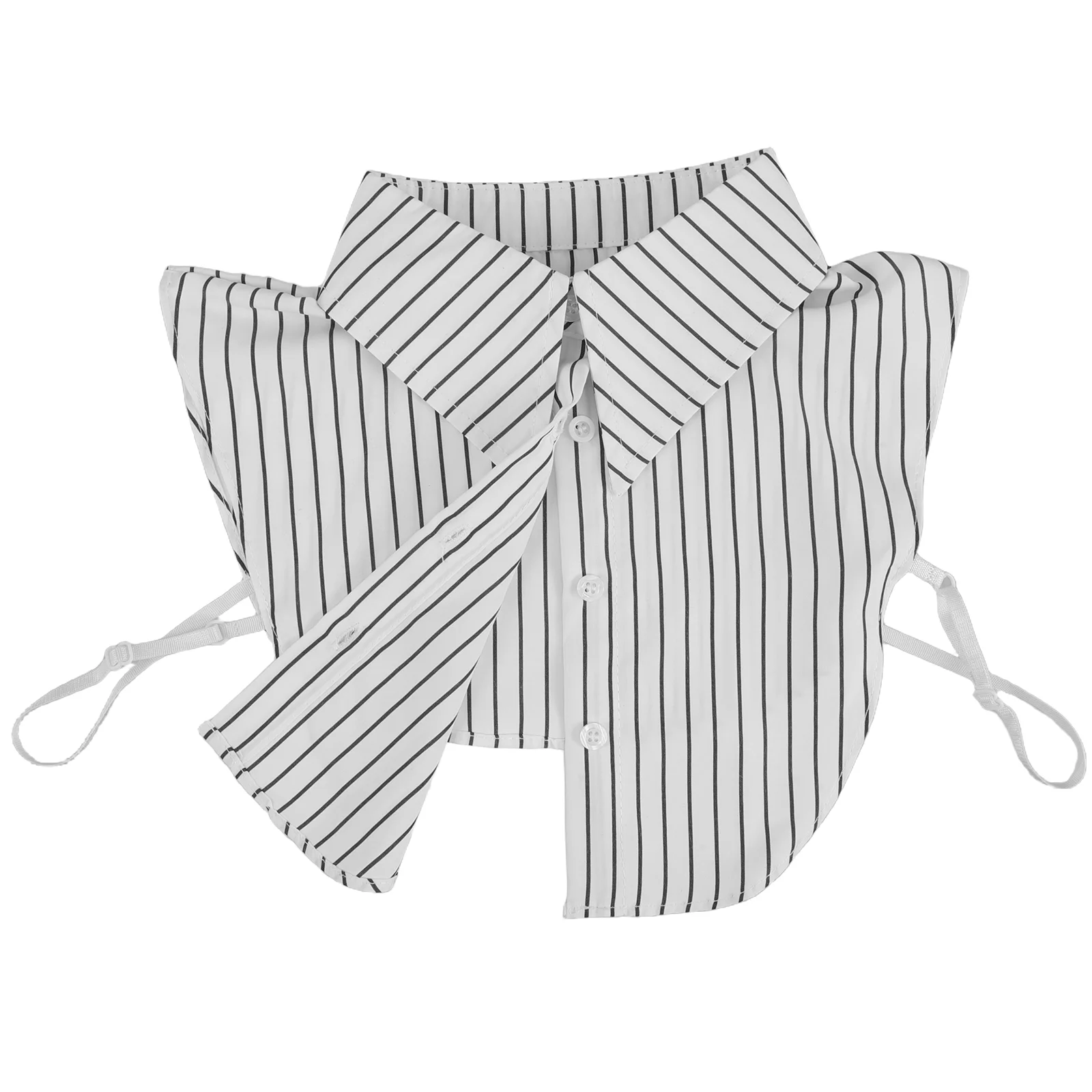 

Shirt Fake Collar for under Sweater Cotton Black Striped Blouse Dickey Half Women Collars Woman