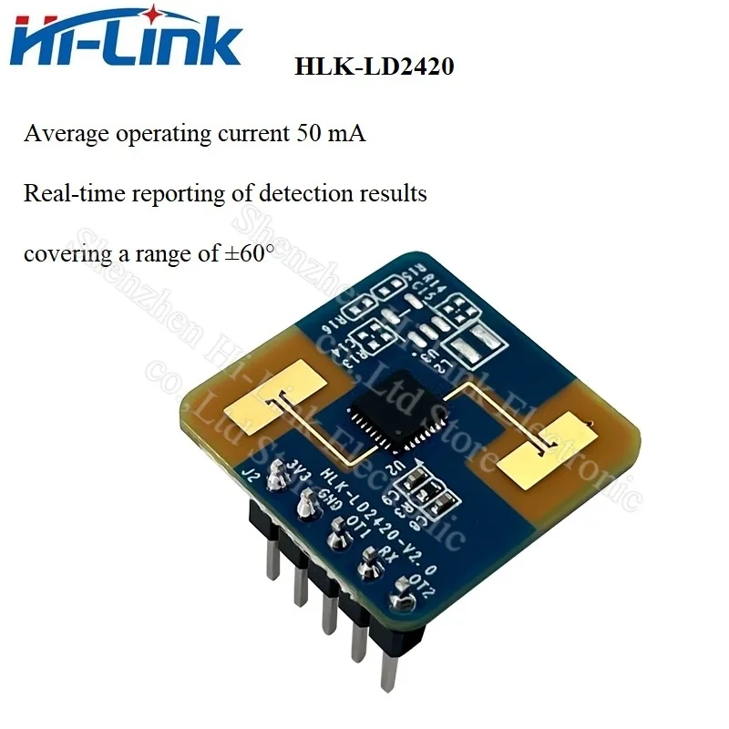 7pcs Free Shipping Hi-Link LD2410S LD2420 LD2450 LD2410B 24GHz Human Presence Motion FMCW Support GPIO UART  Radar Module