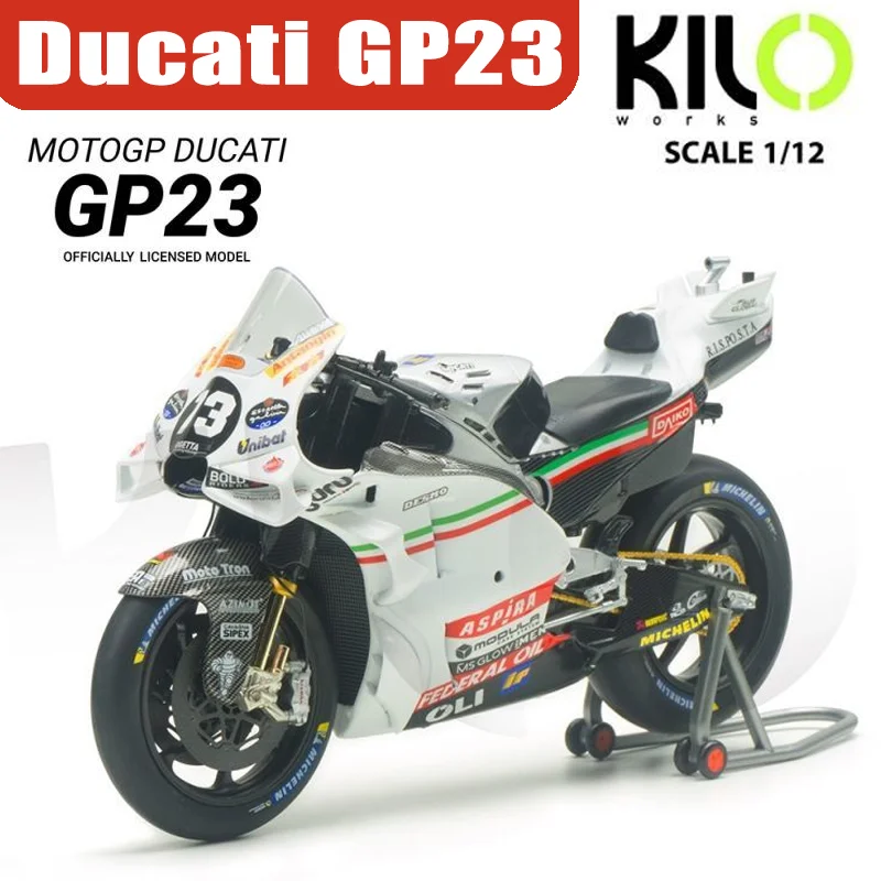

KILOworks 1/12 Ducati GP23 2024, гоночная команда Graysini, модель мотоцикла, сплав, моторный автомобиль, игрушка, металлическая модель, коллекция, подарок для мальчика