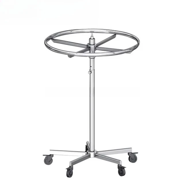 

Fashion Portable Round Metal Rotating Hanging Clothes Display Clothing Rack