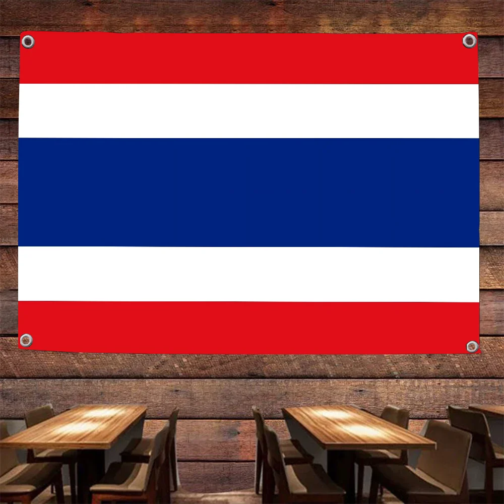 1 قطعة TH أعلام علم تايلاند واللافتات أربعة حفرة العلم البوليستر ديكور خارجي غرفة جمالية