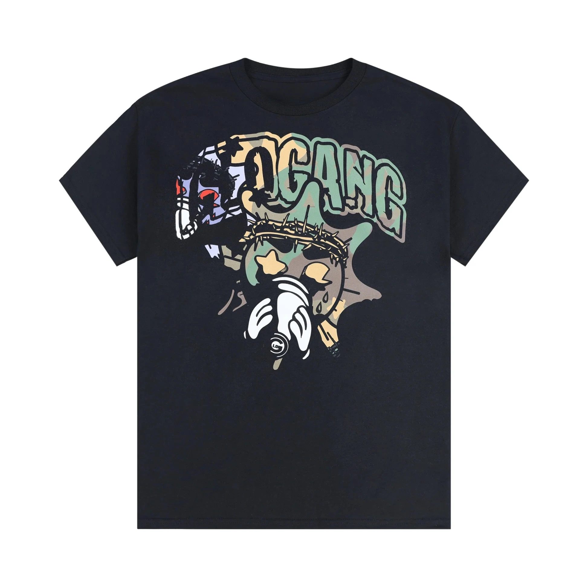 High-quality Summer Short-sleeved Men Glo Gang Boyz World Wide Tee Drinks Cartoon Unseix Oversize Cotton Short-sleeved T-shirts