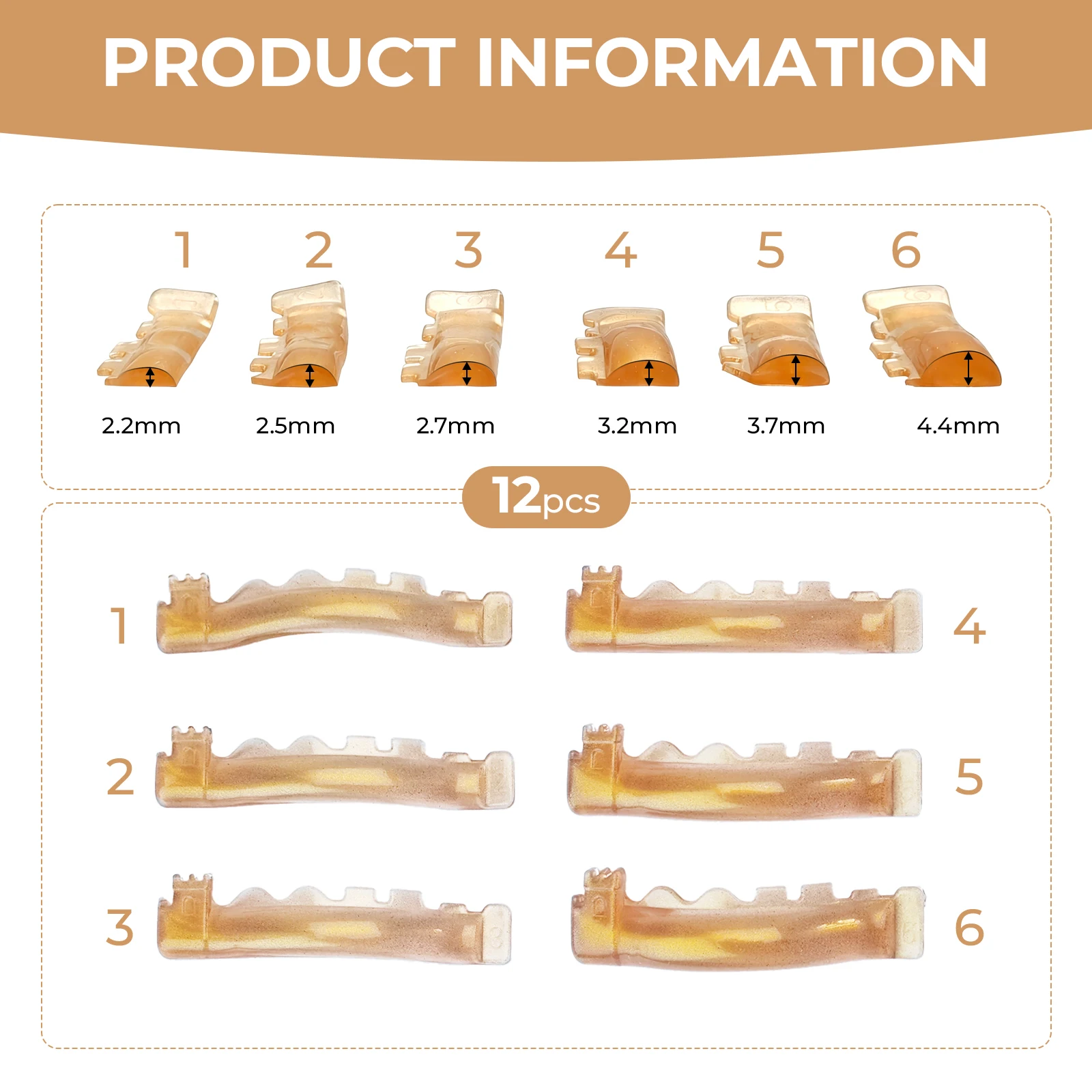 PERMANIA 6 Paar Silikon-Wimperndauerwellen-Stab-Lash-Lift-Pads mit „C“-Curl, superweiche, extrem schwere Wimpernzange, Wimpernlifting-Werkzeuge – Detail 2