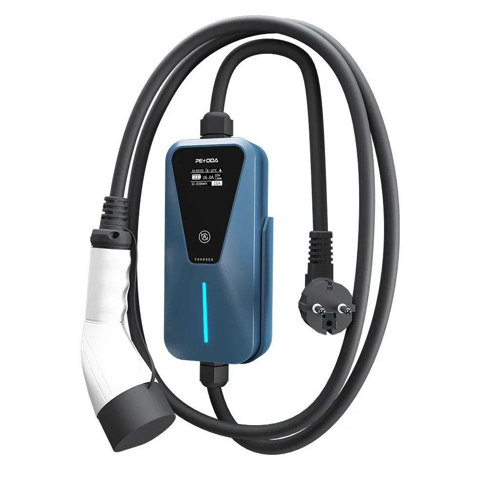

Portable EV Charger with 1450 Plug Type 1 J1772 SAE Charger for Chevy Volt Chevrolet Bolt 7KW CCS2 Charging