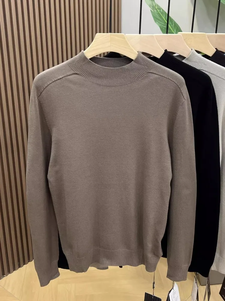 Maglione classico da uomo autunno inverno con collo a lupetto slim fit top manica lunga uomo d'affari casual lavoro pullover lavorato a maglia maglioni colori