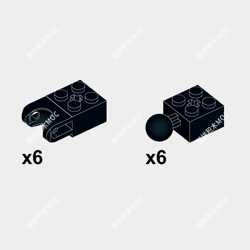 Spherical Joint Movable Connectors Loose Parts Combination Pack DIY MOC Accessories for Small Particle Building Bricks
