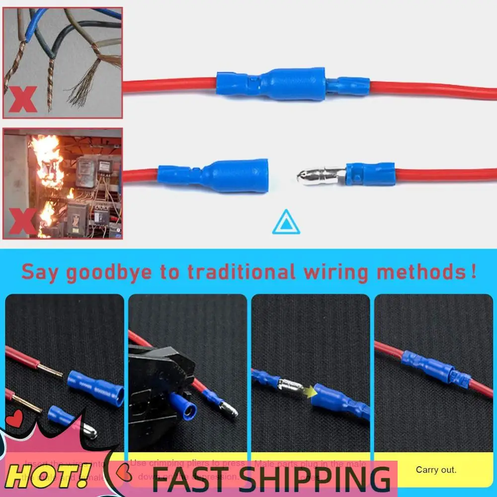 

280Pcs Ring Lugs Rolled Terminals Assorted Kit Assorted Female Male Crimp Spade Terminals Male Female Insulated Terminals