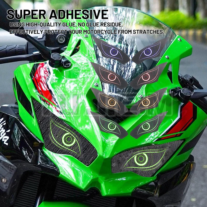 For Kawasaki ZX-4R ZX4RR ZX-25R 2023-2024 Motorcycle 3D Front Fairing Headlight Stickers Guard Head Light Protection Sticker