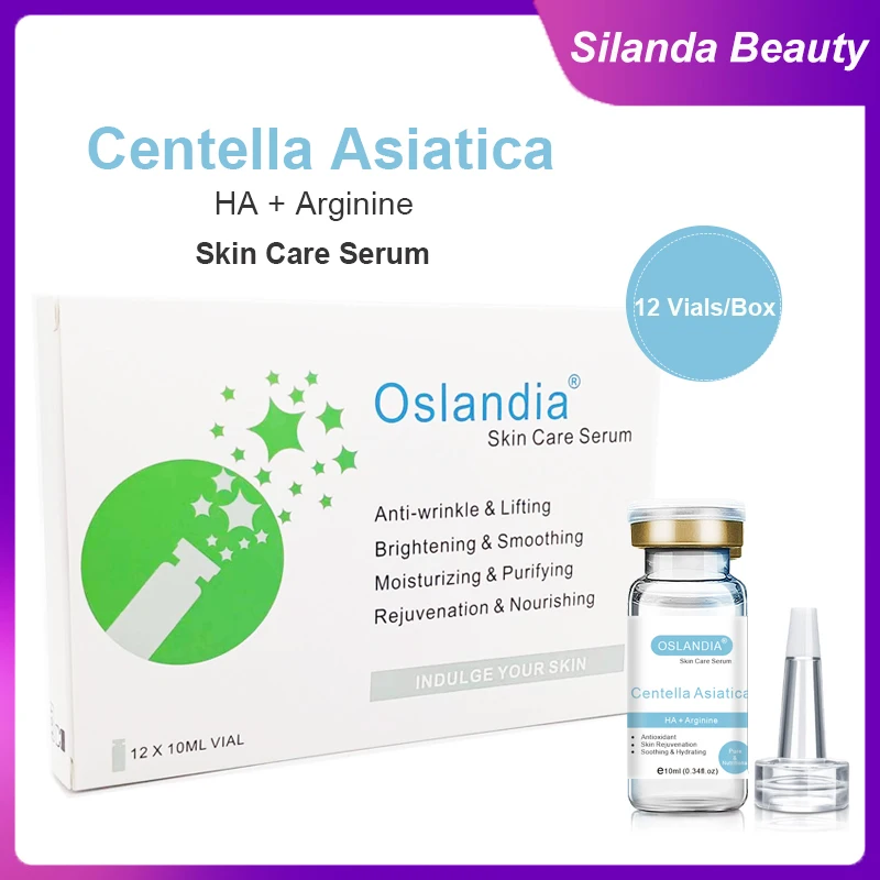 

Oslandia Centella Asiatica HA Arginine Face Essence Moisturizing Soothing Rejuvenation Skin Care Facial Serum 10mLx12 Vials/Box