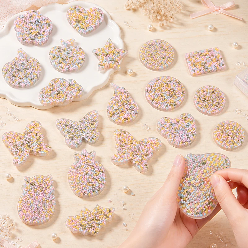 Skin Picking Fidget Skin Picking Pocket Pads Toy Heart Round Fruit Butterfly for Decompression Trichotillomania ADHD Color B
