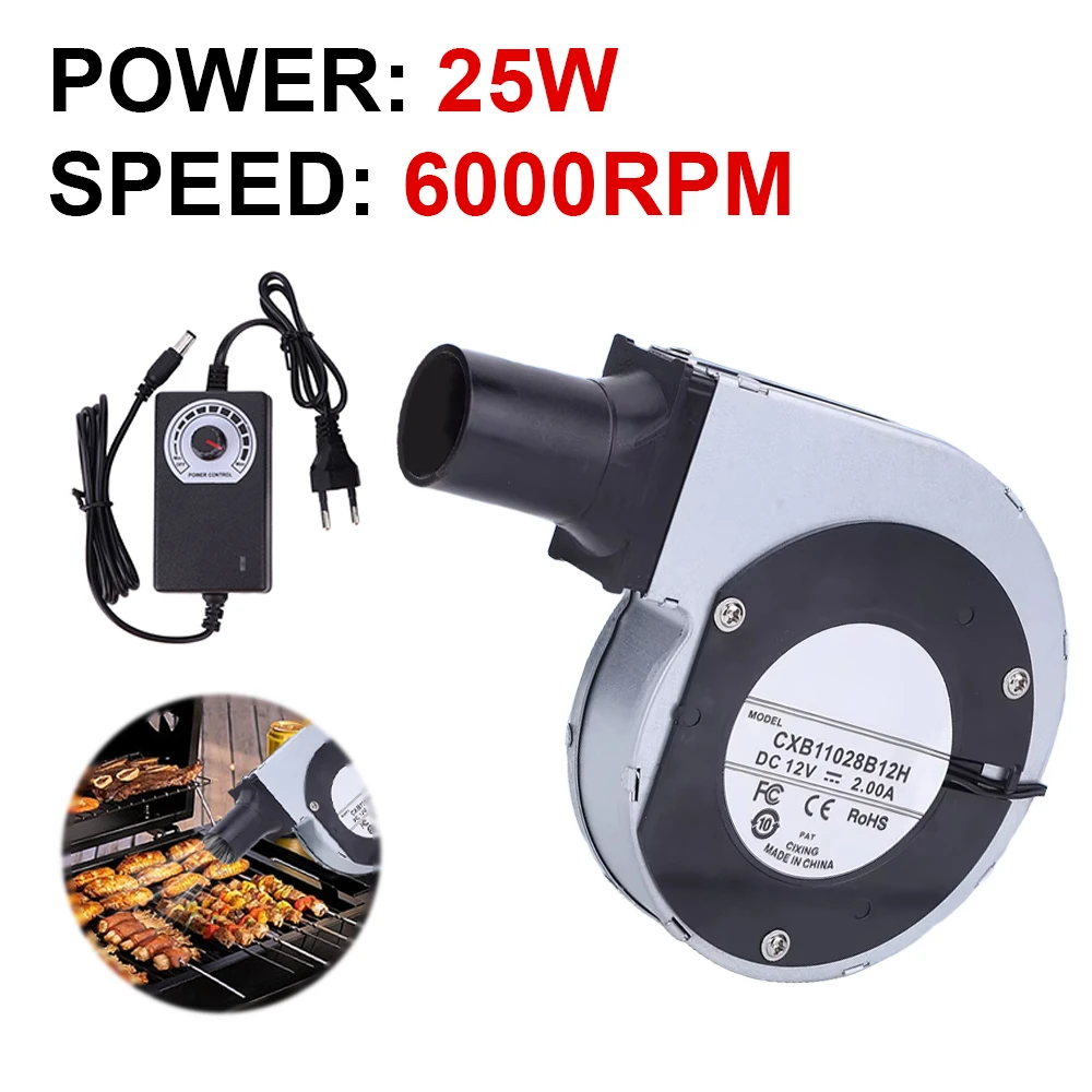 Hand BBQ Fan Outdoor BBQ Fan Air Blower For Barbecue Picnic Manual Crank Grill BBQ Fan Fire Bellows BBQ Tools 25W Turbo Blower