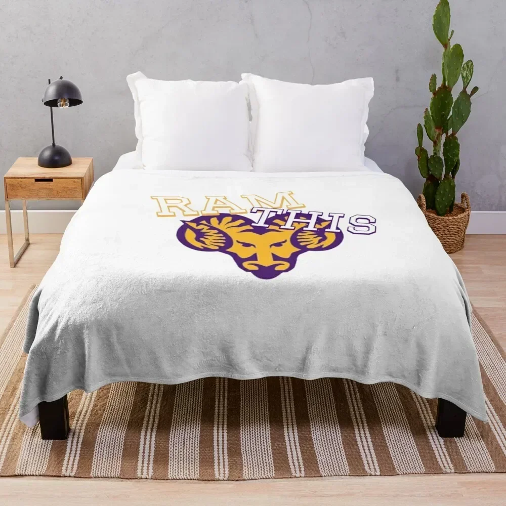 

West Chester University Ram This Throw Blanket Polar Soft Plaid Blankets