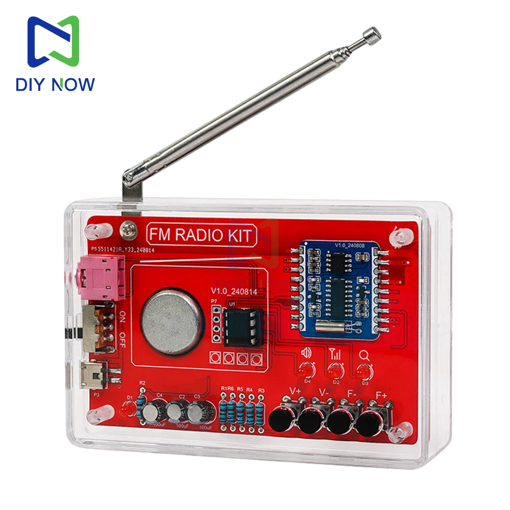 RDA5807 87-108MHZ وحدة راديو FM إلكترونيات لتقوم بها بنفسك عدة أجزاء ممارسة اللحام بسيطة/شاشة ديجيتال مايكرو USB راديو لتقوم بها بنفسك أجزاء #4