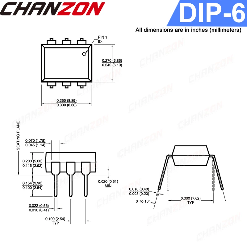 10PCS Optocoupler 4n25 EL4N25 4n25m DIP6 DIP-6 Photovoltaic Optoisolator Opto Coupler New and Original  IC In Stock Chanzon