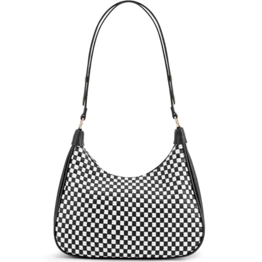 

Shoulder Bag for Women Ultra Soft Foldable Vegan Leather Crossbody Bags Tote Hobo HandBag Underarm Purses