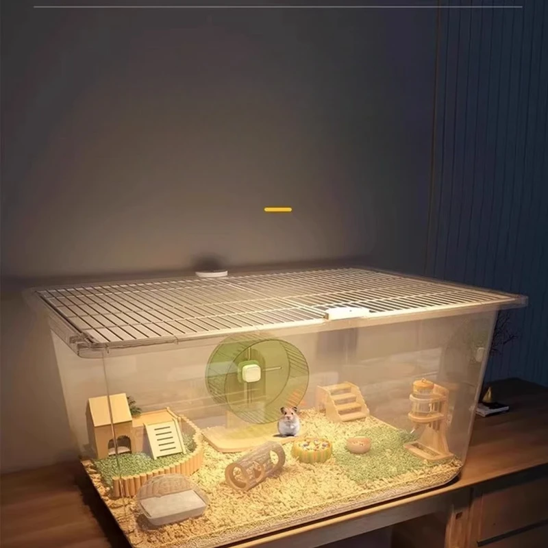 

Hamster cage oversized raised luxury villa special mouse feeding box
