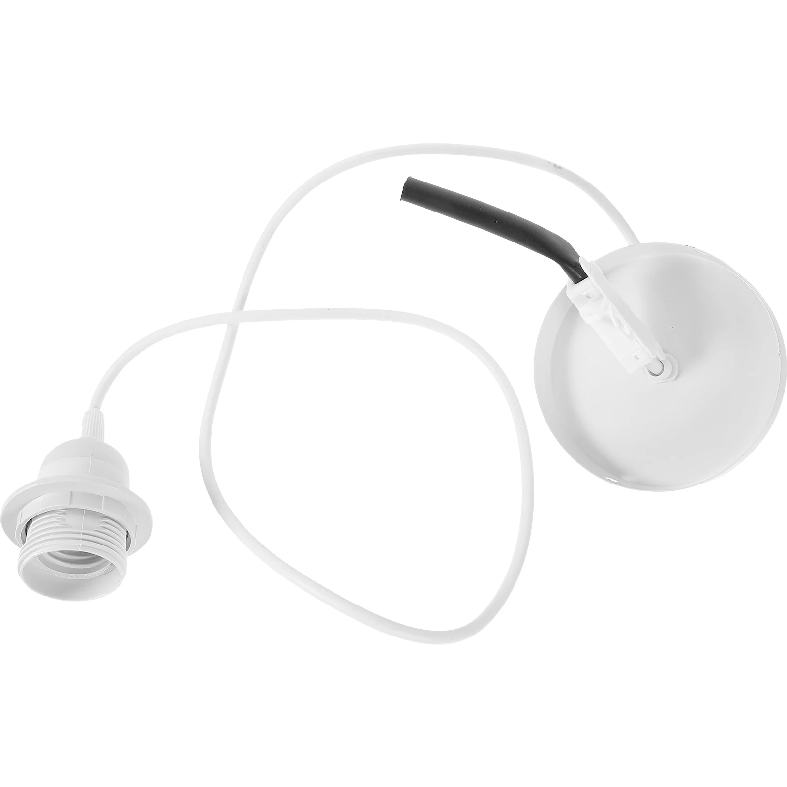 

Vintage E27 Pendant Lamp Holder White Wire 1M Half Screw Base Socket Ch Parts Stylish Design For Home Coffee Shop