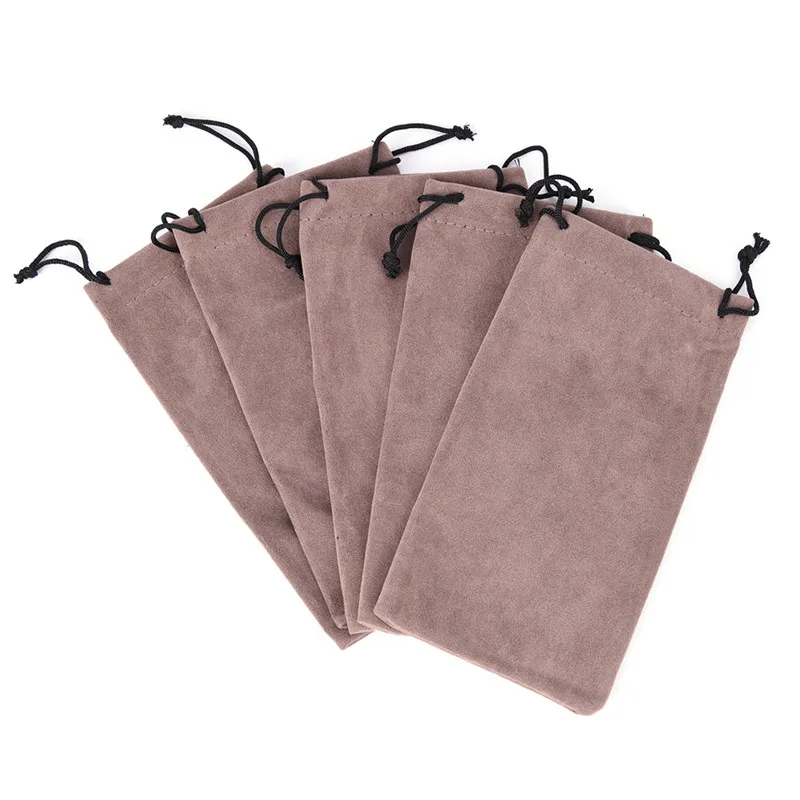 10PCS Soft Glasses Case Storage Pouch Bag Sunglasses Eyeglasses Cloth Pouch Bag Thickened Velvet Storage Drawstring Bag