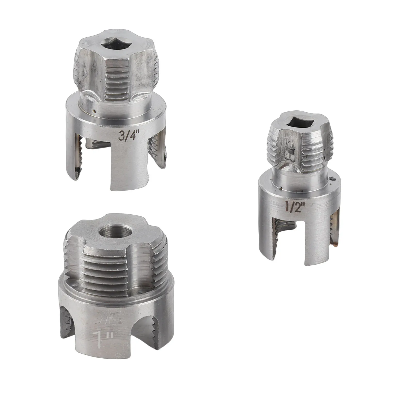 

Инструмент для нарезания наружной и внутренней резьбы на водопроводных трубах G1/2, G3/4, G1, инструмент для ремонта резьбы на ПВХ трубах, диаметр хвостовика 1/4 дюйма