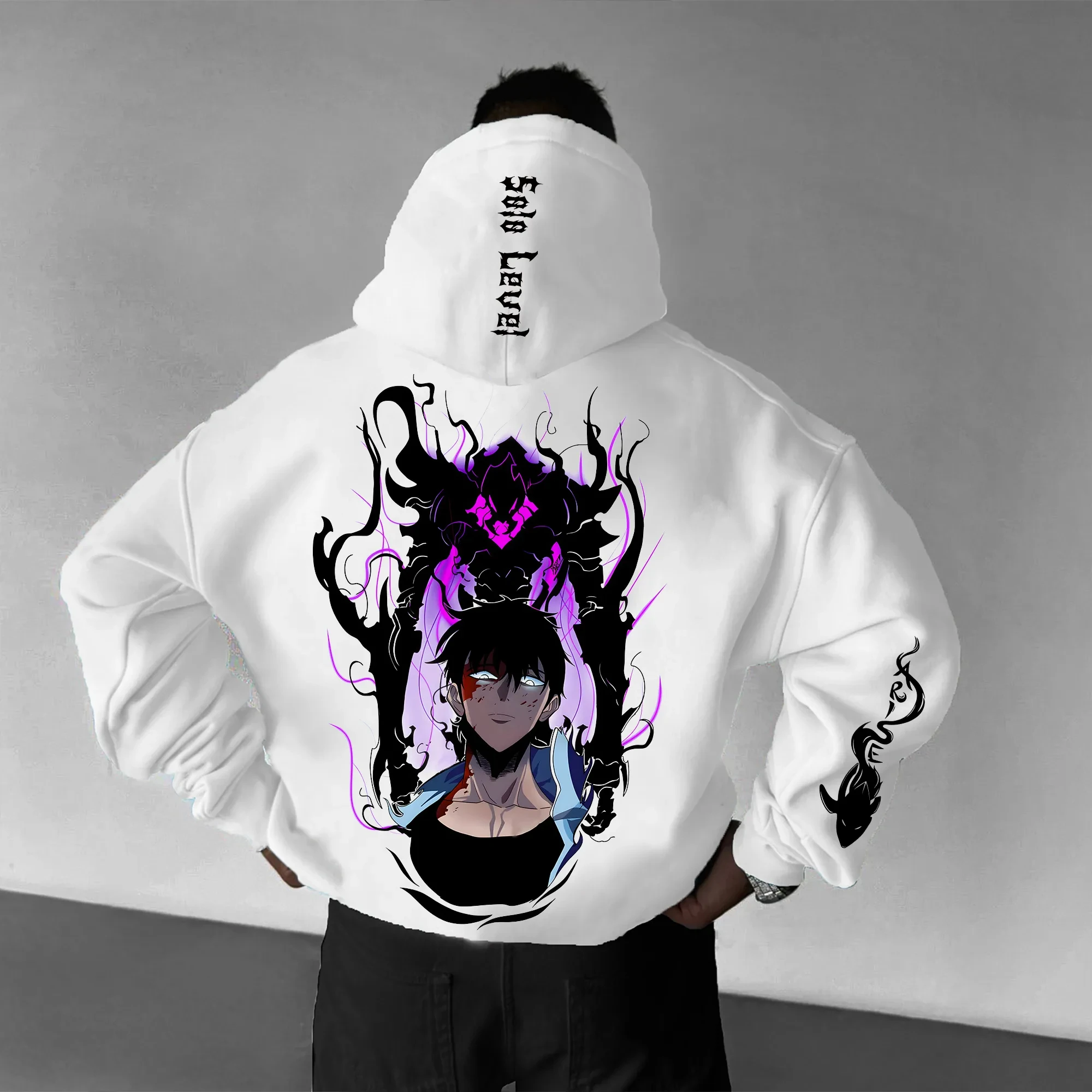 

Level Up Hunter Graphic Hoodie,Manga Tribute Design,Anime Merch,Sweatshirt,Otaku Fashion,Japanese Streetwear,Hip Hop,Y2K