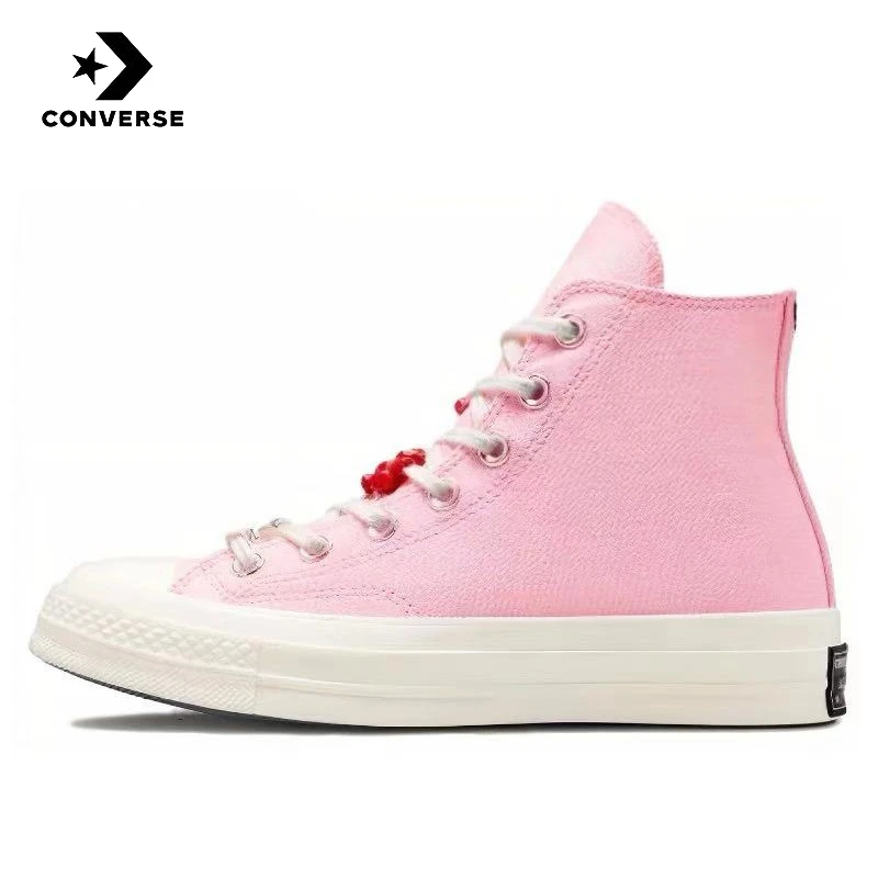 

Converse 1970s simple comfortable anti slip wear-resistant high top canvas shoes for women, pink