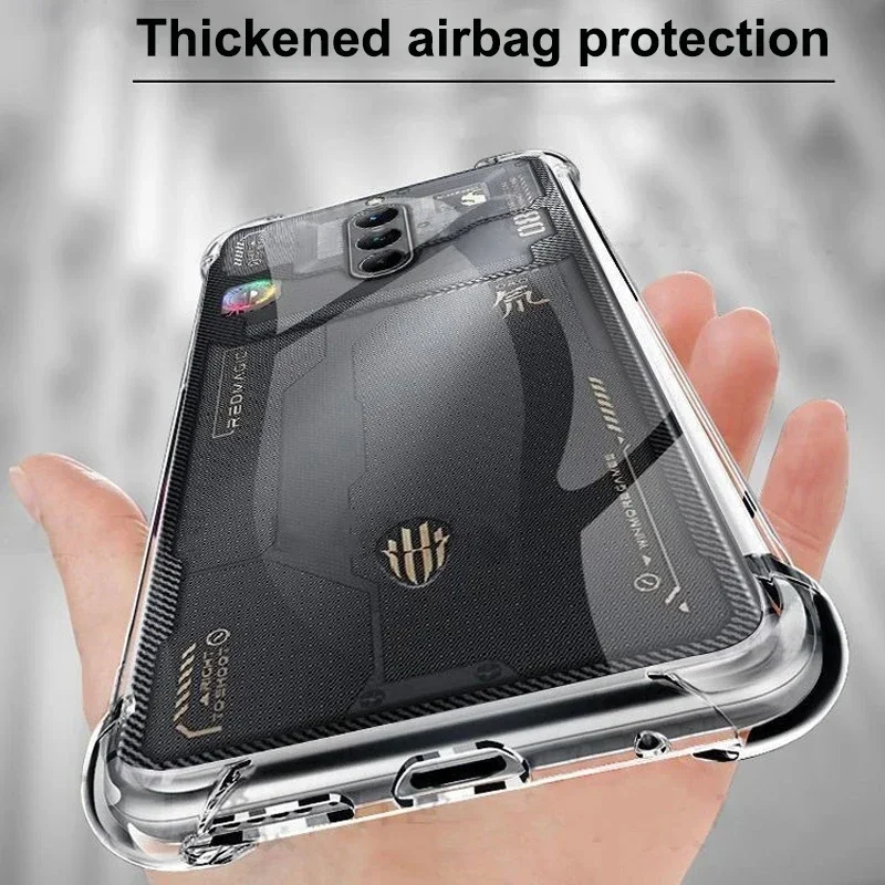 Air-bag Case for ZTE Nubia Red Magic 9 8 Pro 7 6 6S 6R 5G 5S Cover Transparent Soft Flexible TPU Anti-knock Phone Shell Fundas