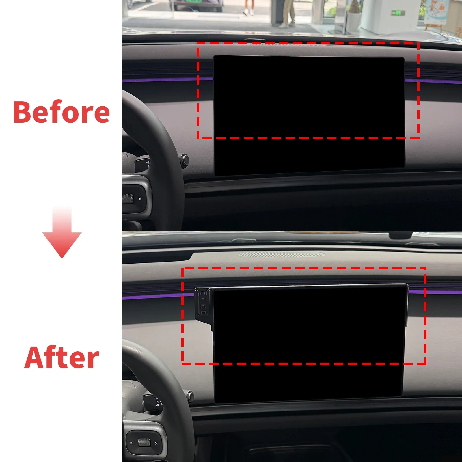 for XPENG MONA L03 2026 2027 LHD Integrated Screen Mount Phone Holder Mount Car accessoires
