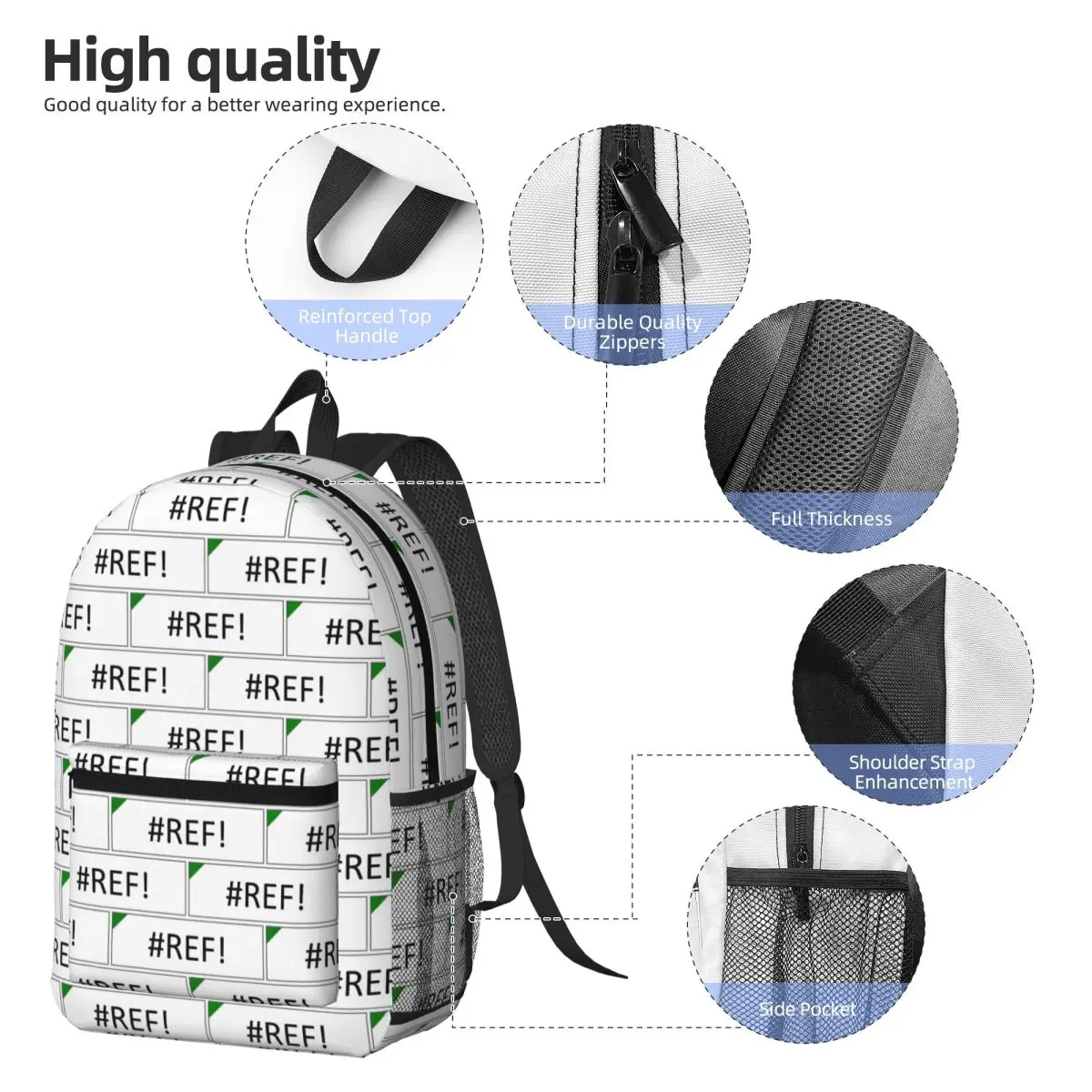Excel #REF! Error Backpack Boys Girls BookBag Children School Bag Computer Shoulder Bags for Men Women