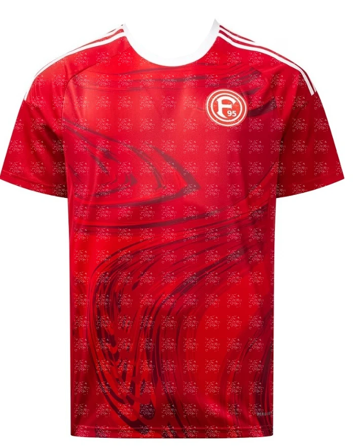 Fortuna Dusseldorf 2025-26 Home Jersey Series قمصان كرة القدم، نمط رياضي ثلاثي الأبعاد رقمية للرجال والنساء ملابس الوالدين والطفل #4