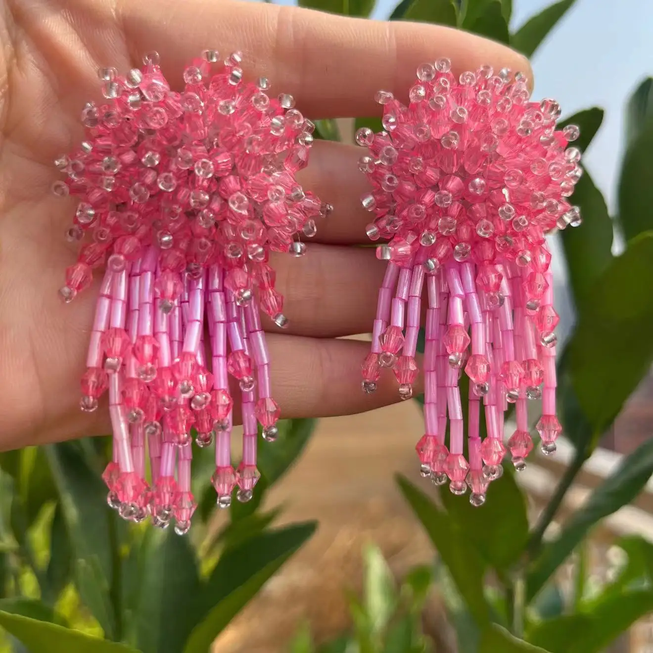 Luxury handmade tassel long Earrings For Woman