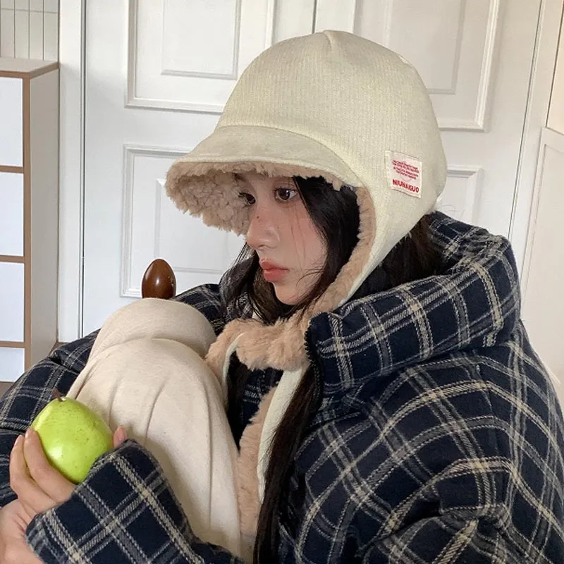1pc Winter Warm Pilot Hat with Micro Fleece Lining Ear Flaps,outdoor Windproof Multi-functional Earflap Cap for Christmas Beanie