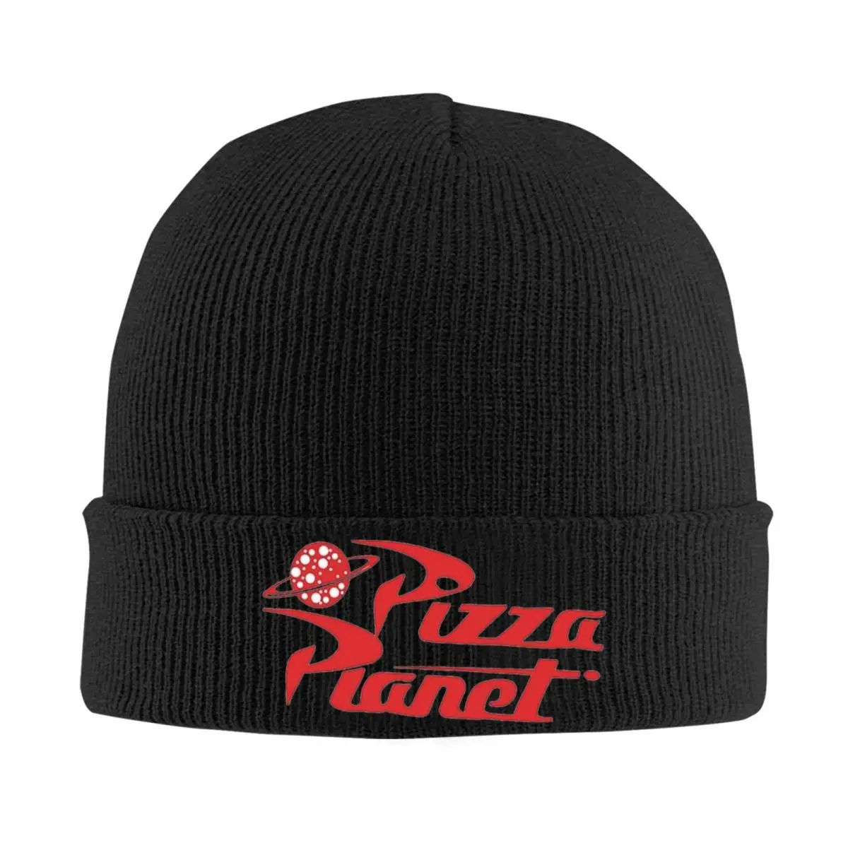 Pizza Planet Logo Knitted Hat Beanies Winter Hats Warm Casual Vintage Caps for Men Women Gift