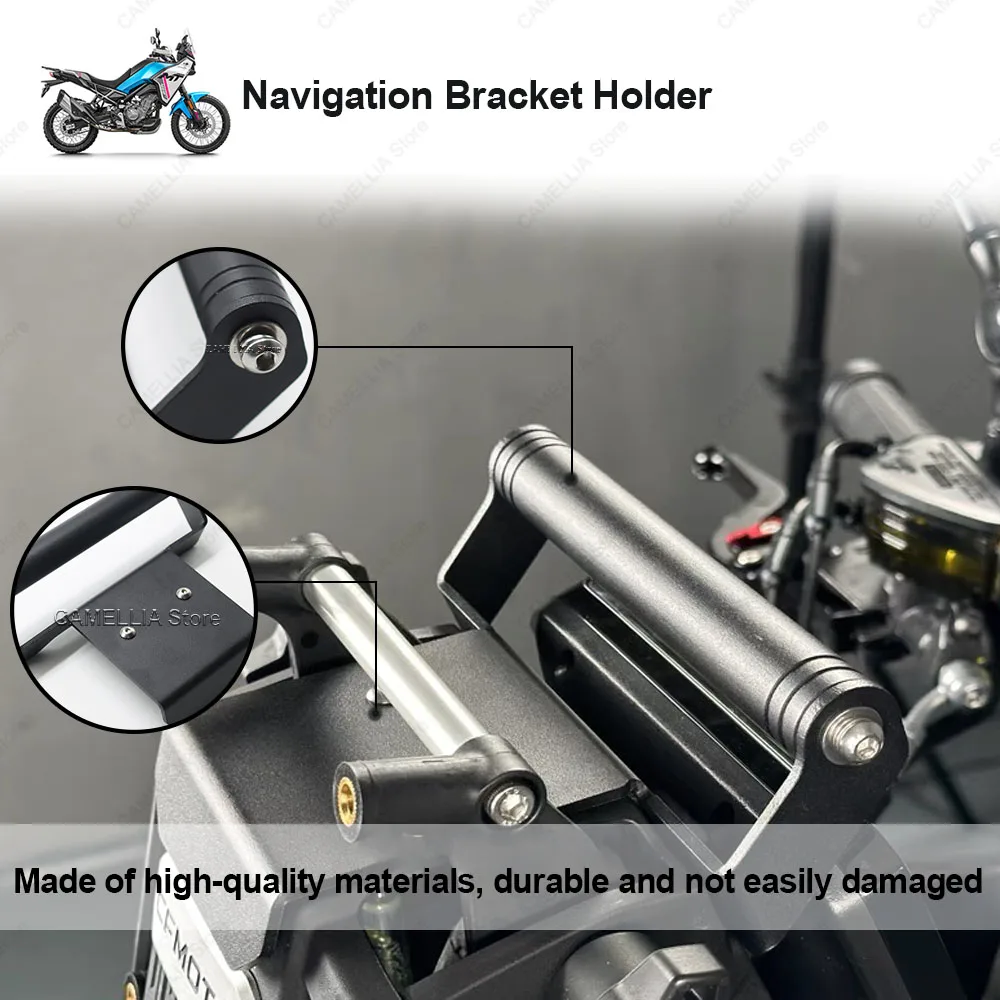 Motorcycle Navigation Bracket Stainless Steel Waterproof 450MT Motorcycle Accessories for CF MOTO 450 MT 2024-2025