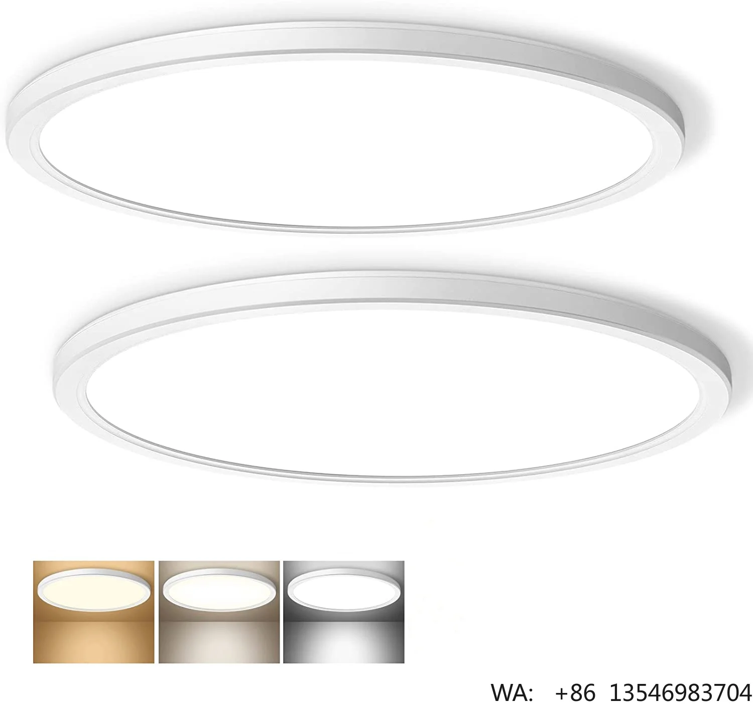 調光可能なモダンledシーリングライト。12w、20w、36w、25mm。リビングルーム用。表面実装型。3色温度（3000k、4000k、6500k）対応。超薄型。
