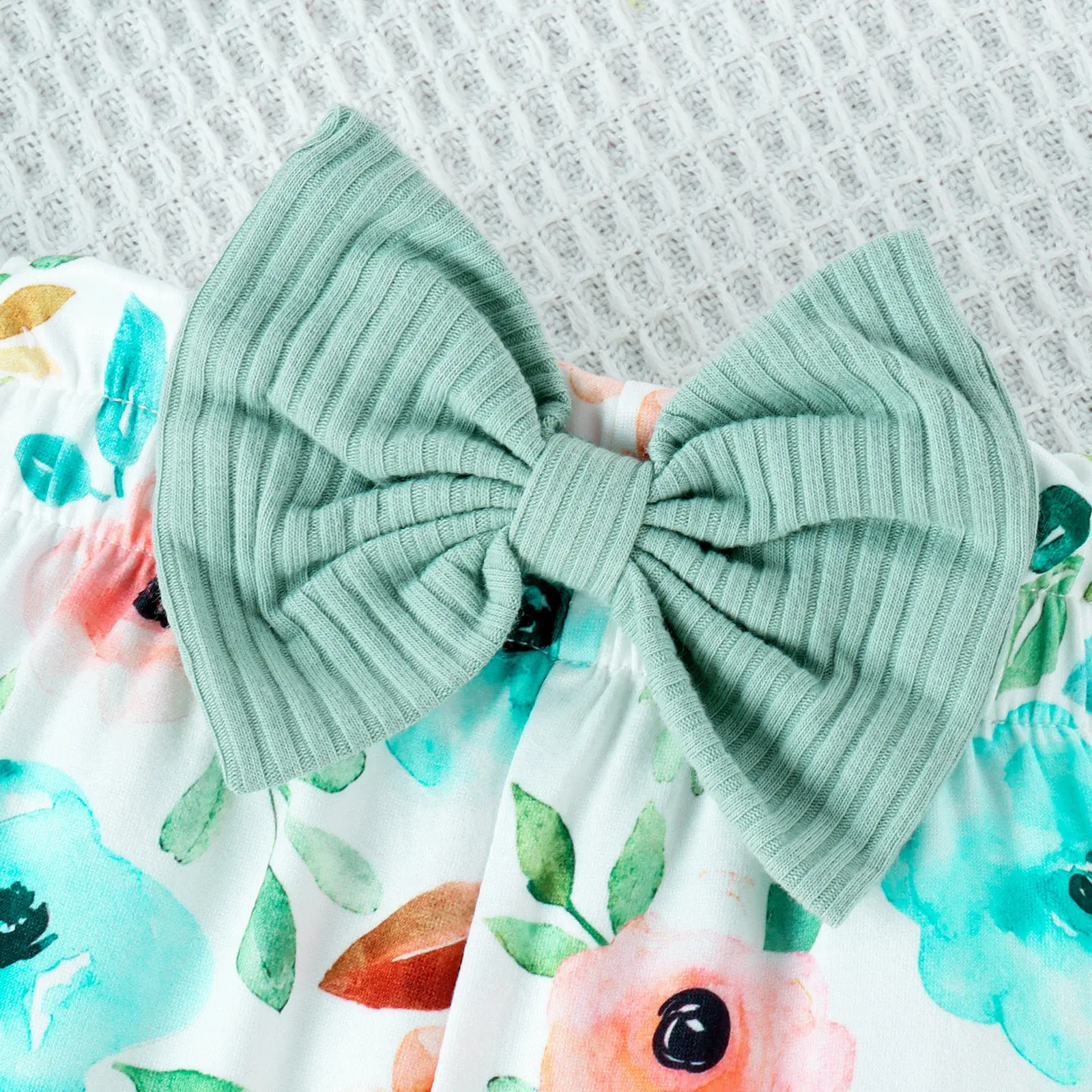 Newborn Baby Girls Autumn Spring Casual Cute Outfit Long Sleeve Romper with Pants Hat Headband for Baptism Party Photography image 5